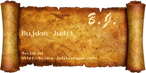 Bujdos Judit névjegykártya